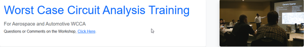 Worst Case Circuit Analysis Training Workshop - Online Video - 1 Student